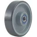 Wheel series 160mm POTH electrically conductive grey polyurethane on nylon centre 20mm bore hub length 60mm stainless steel ball bearing 360kg