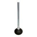 M10x125 Zinc plated tilting levelling foot with 50mm plastic base 470kg