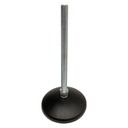 M10x125 Zinc plated tilting levelling foot with 80mm plastic base 470kg