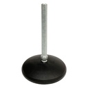 M12x100 Zinc plated tilting levelling foot with 100mm plastic base 750kg