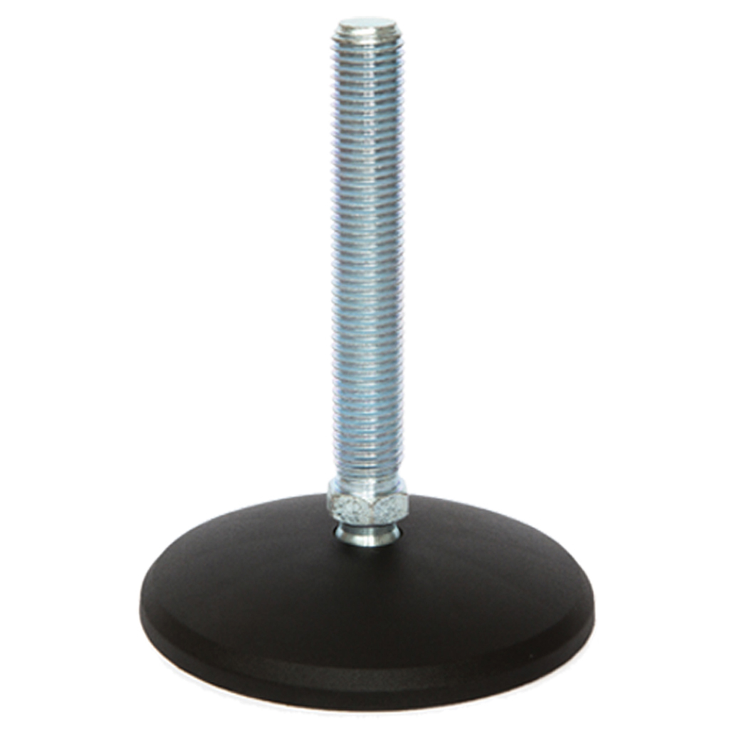 M20x150 Zinc plated levelling foot 80mm plastic base 900kg 