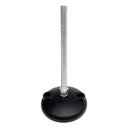 M10x125 Zinc plated tilting levelling foot, 80mm plastic base with holes 470kg