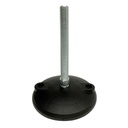 M12x100 Zinc plated tilting levelling foot 100mm plastic base with fixing holes 750kg