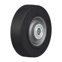 SE 160/20K Wheel series 160mm black elastic rubber on welded steel centre 20mm bore hub length 60mm ball bearings 450kg