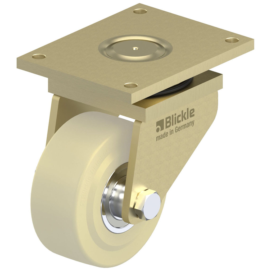 LS-GSPO 202K 200x80mm swivel top plate 255x200mm castor with cast nylon ball bearing wheel 4500kg.
