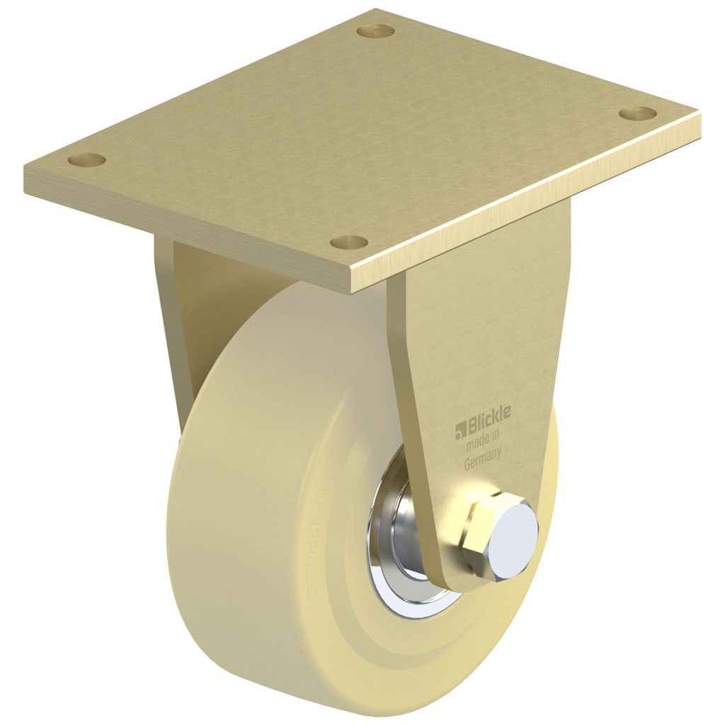 BS-GSPO 202K 200x80mm fixed top plate 255x200mm castor with cast nylon ball bearing wheel 4500kg.
