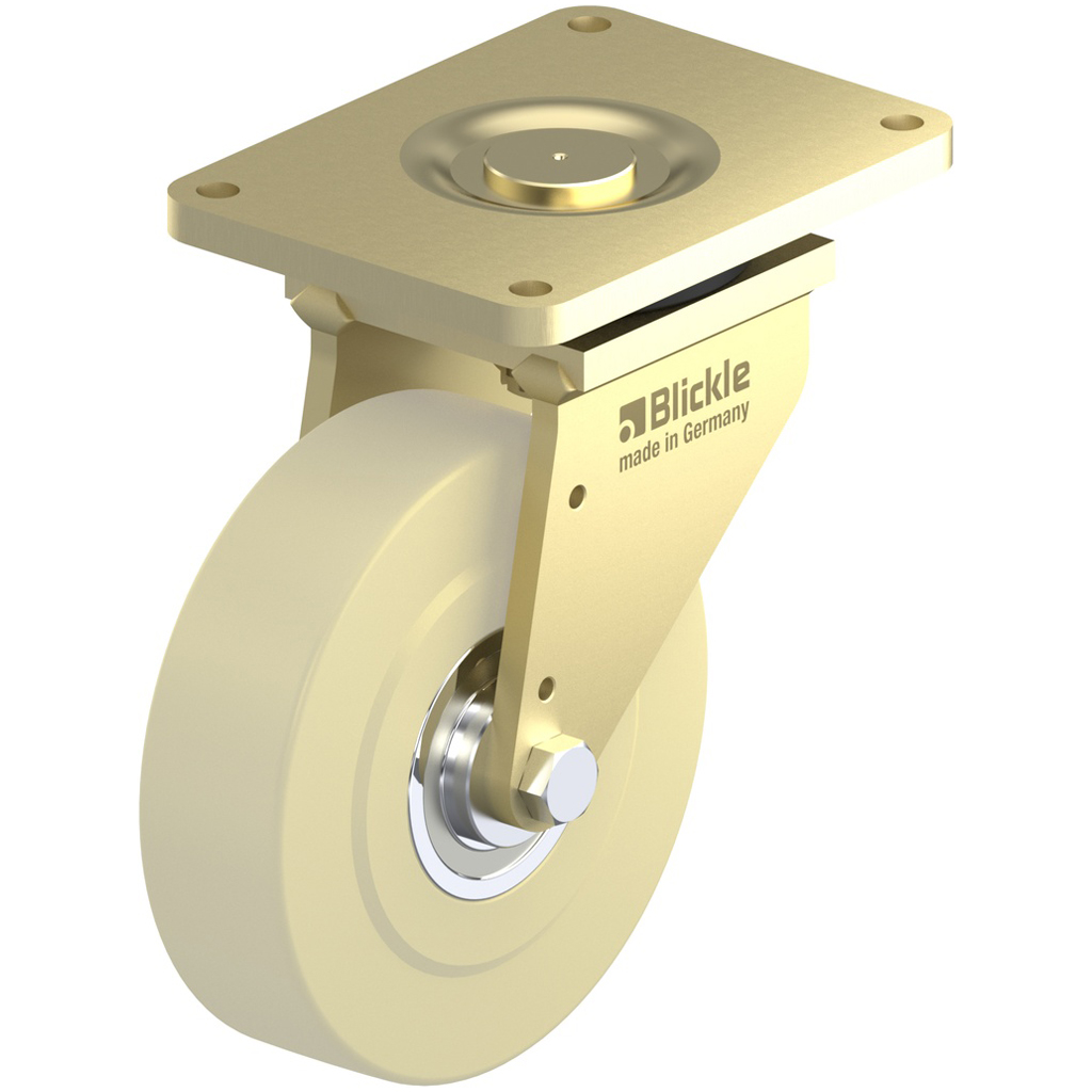 LS-GSPO 400K 400x110mm swivel top plate 400x300mm castor with cast nylon ball bearing wheel 12000kg.