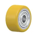 VSTH 75/20K Wheel series 75x40mm yellow Extrathane® polyurethane on steel centre 20mm bore hub length 40mm ball bearing 270kg