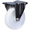300SS series 160mm stainless steel fixed top plate 140x110mm castor with nylon plain bearing wheel 300kg