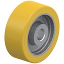 GTHN 100/20H7 100x40mm Extrathane polyurethane on cast iron centre bore 20mm H7 hub length 40mm plain bearing with keyway 6x2.8mm 350kg