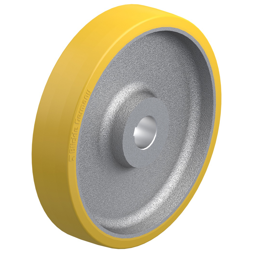 GTHN 362/50H7 360x75mm Extrathane polyurethane on cast iron centre bore 50mm H7 hub length 75mm plain bearing with keyway 14x3.8mm 2200kg