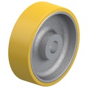 GTHN 252/40H7 250x80mm Extrathane polyurethane on cast iron centre bore 40mm H7 hub length 80mm plain bearing with keyway 12x3.3mm 1800kg