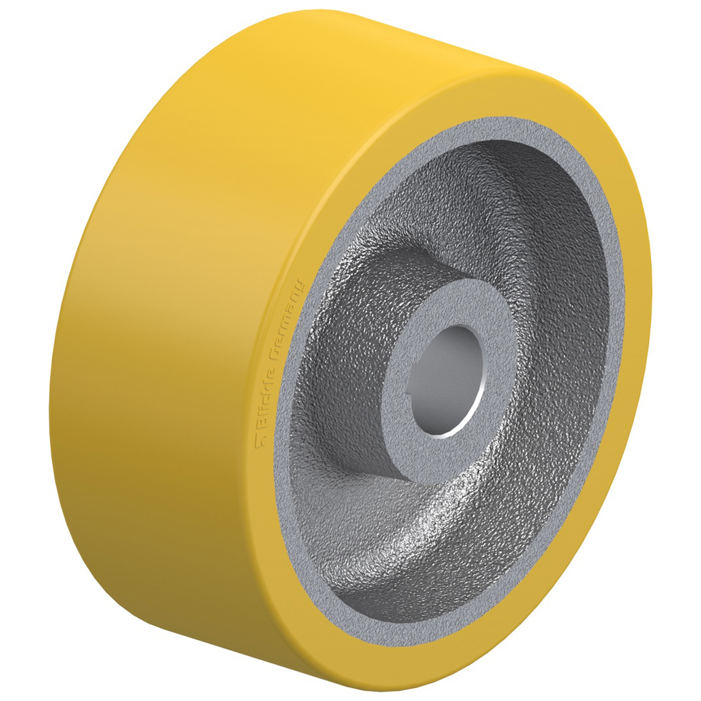 GTHN 202/35H7 200x80mm Extrathane polyurethane on cast iron centre bore 35mm H7 hub length 80mm plain bearing with keyway 10x3.3mm 1400kg