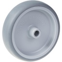 Wheel series 125mm grey thermoplastic rubber on polypropylene centre 12mm bore hub length 45mm plain bearing 125kg