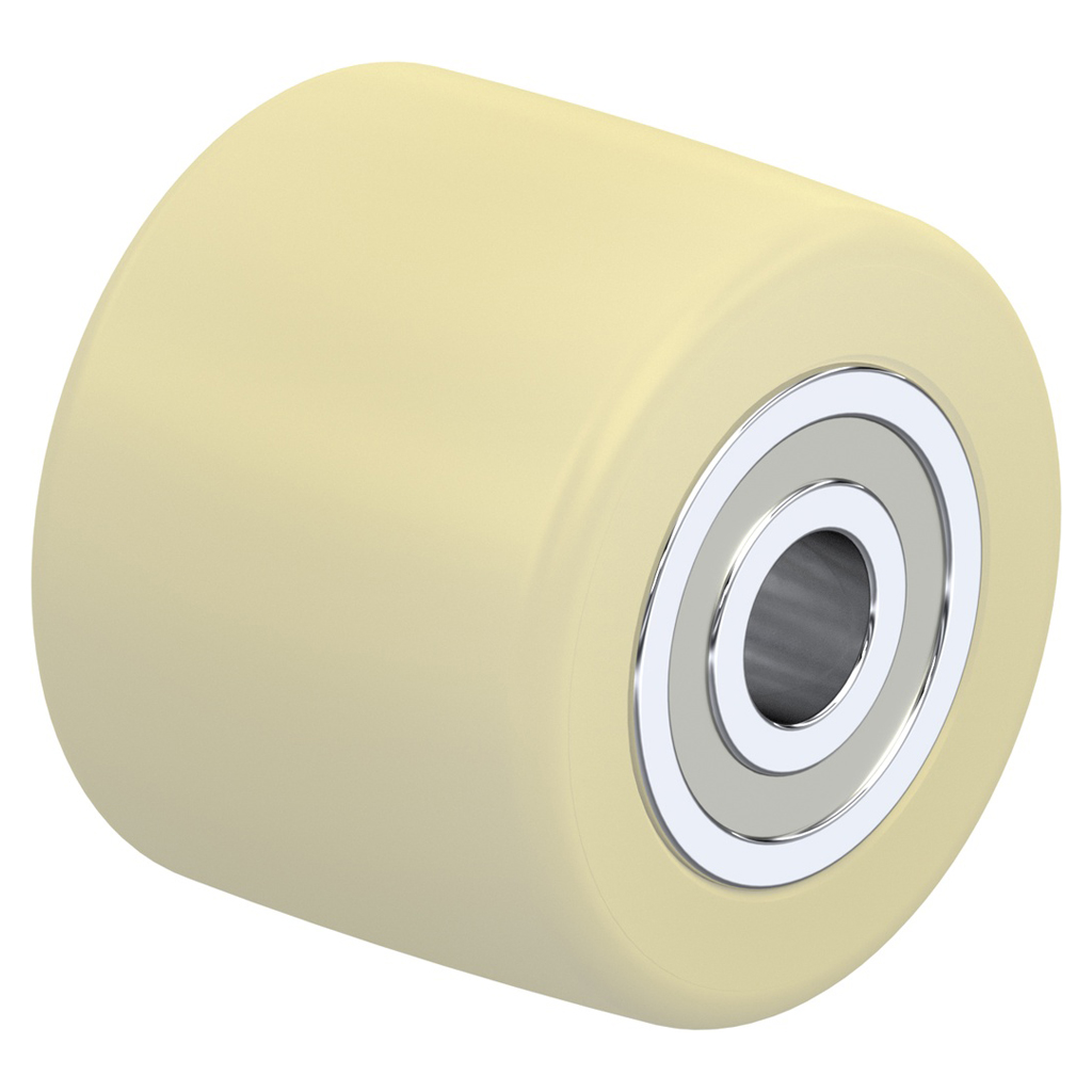 Wheel series 35mm cast nylon 8mm bore hub length 28mm ball bearing 100kg