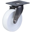 300SS series 160mm stainless steel swivel top plate 140x110mm castor with nylon plain bearing wheel 300kg