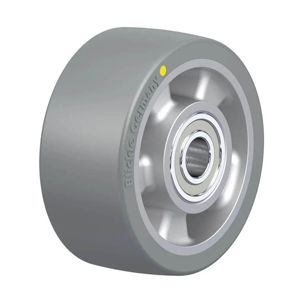 ALTH 127/20K-AS Wheel series 125mm antistatic grey Extrathane­® polyurethane on aluminium centre 20mm bore hub length 60mm ball bearings 750kg