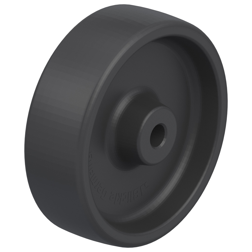 POHI 125/12G 125mm heat resistant thermoplastic (-25°C - +250°C) 12mm bore hub length 45mm plain bearing 180kg