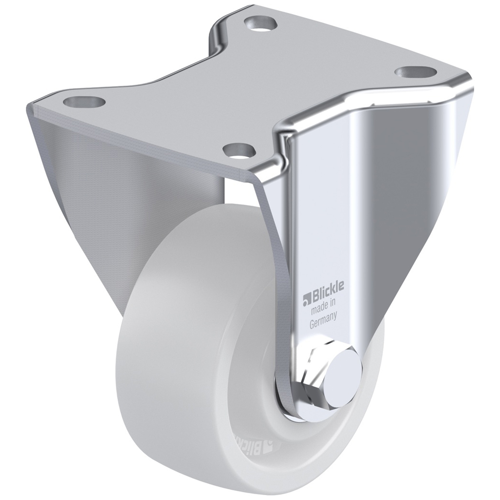 BH-SPO 80K 80mm fixed top plate 100x85mm castor with nylon ball bearing wheel 350kg.