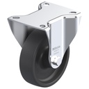 B-POHI 100G, 100mm fixed top plate 100x85mm castor with heat resistant thermoplastic plain bearing wheel 120kg.