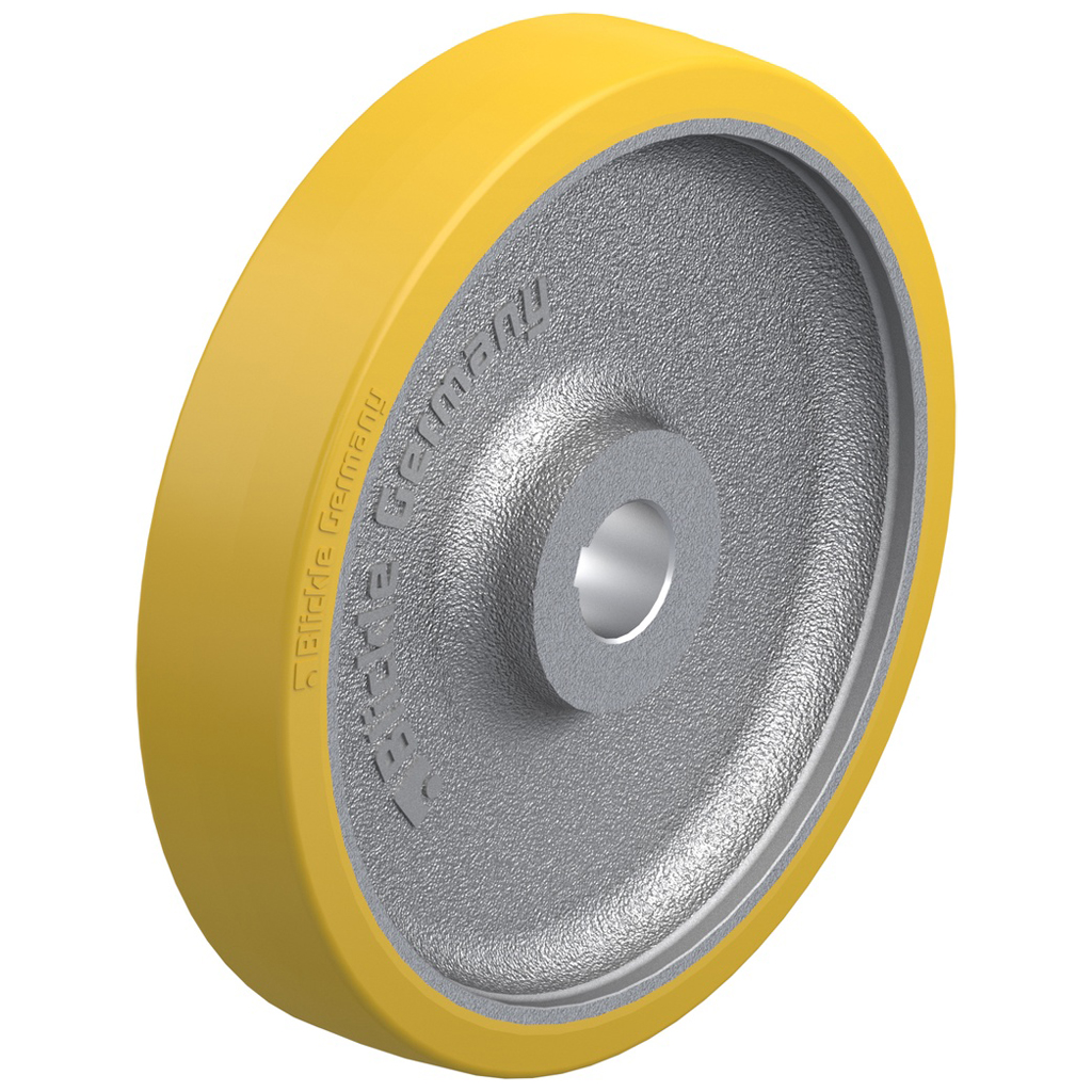 GTHN 300/40H7 300x60mm Extrathane polyurethane on cast iron centre bore 40mm H7 hub length 60mm plain bearing with keyway 12x3.3mm 1500kg