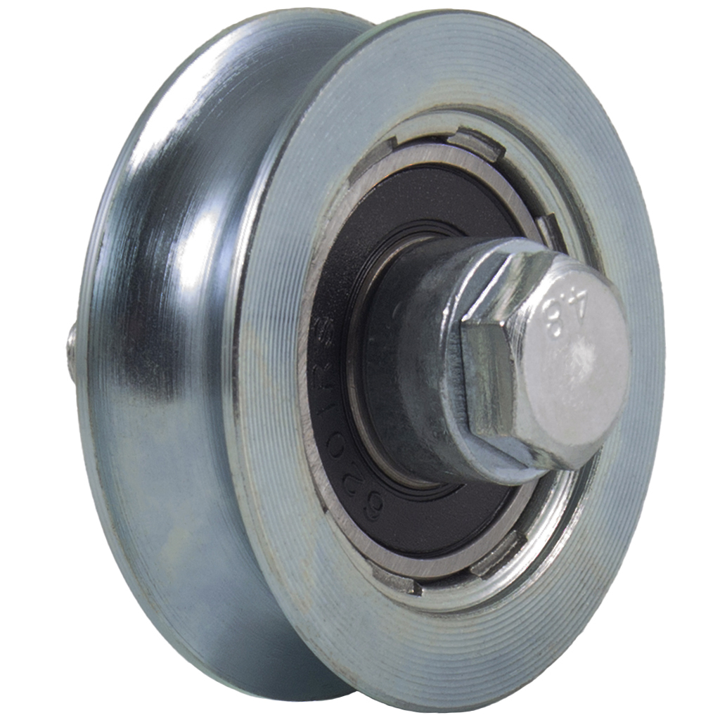 50mm Round groove wheel with 1 ball bearing