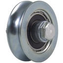 50mm Round groove wheel with 1 ball bearing