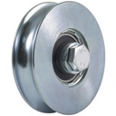 80mm Round groove wheel with 1 ball bearing