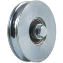 100mm Round groove wheel with 1 ball bearing