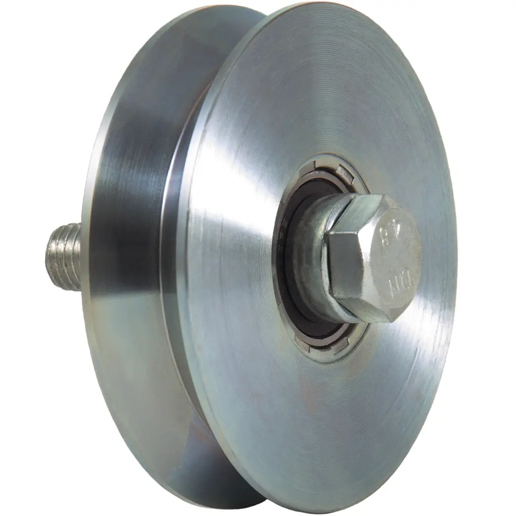 100mm V-groove wheel with 2 ball bearing