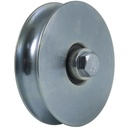 100mm Round groove wheel with 2 ball bearings 350kg