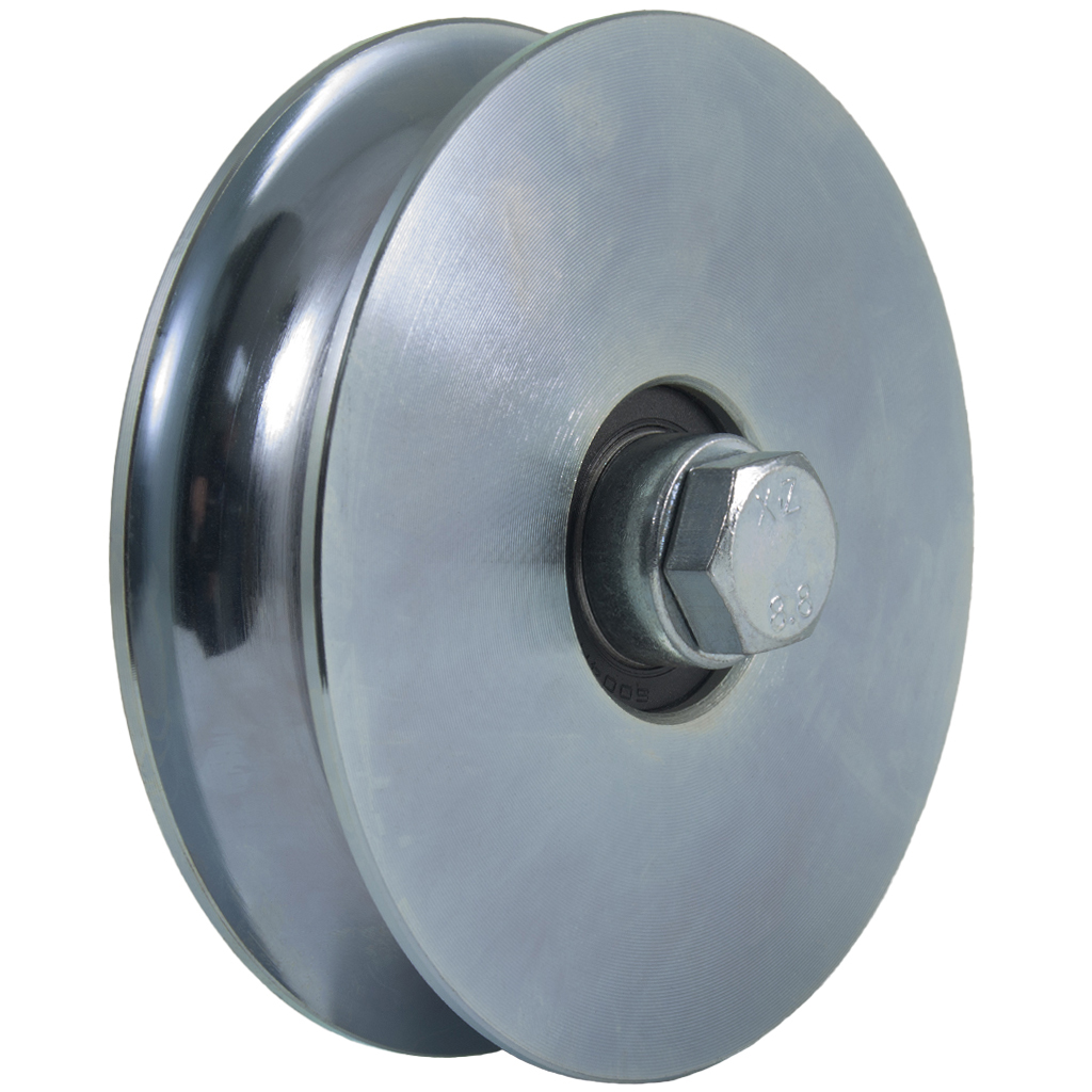 120mm Round groove wheel with 2 ball bearing