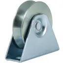 80mm V-groove wheel in fixed bracket