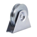 100mm Round groove wheel in fixed bracket