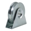 100mm Round groove wheel with 20mm groove in fixed bracket