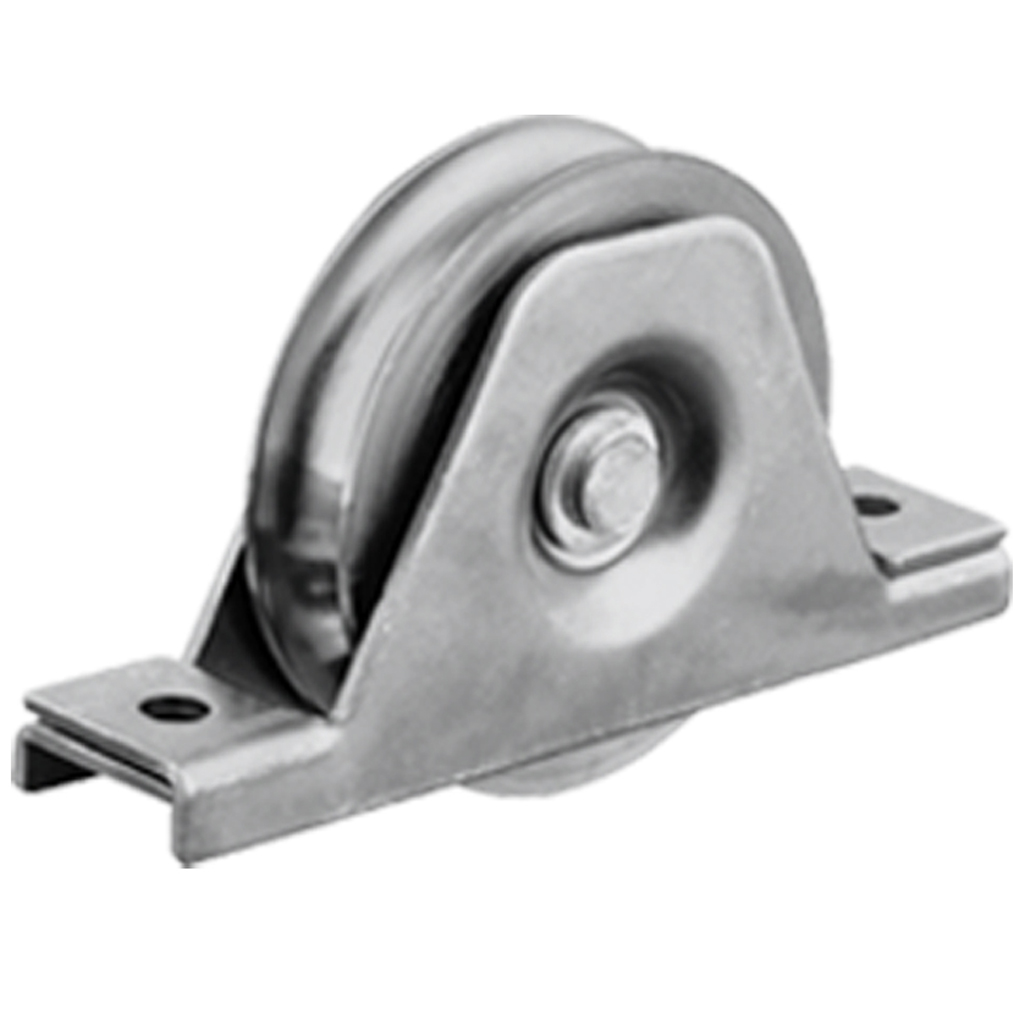 100mm Round groove wheel in support bracket