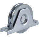 100mm Round groove wheel in 2-hole support bracket