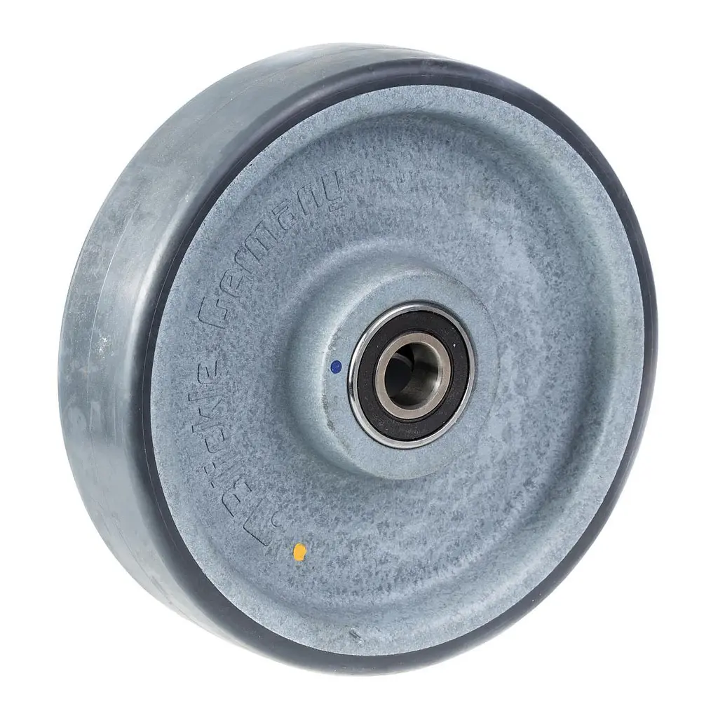 POTH 160/20K-ELS Wheel series 160mm electrically conductive grey polyurethane on nylon centre 20mm bore hub length 60mm ball bearings 360kg