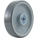 Wheel series 200mm POTH electrically conductive grey polyurethane on nylon centre 20mm bore hub length 60mm stainless steel ball bearing 520kg