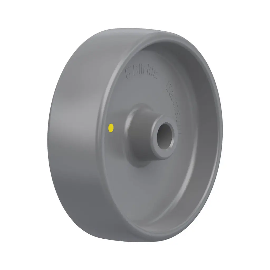 PO 125/15G-ELS Wheel series 125mm electrically conductive grey nylon 15mm bore hub length 45mm plain bearing 300kg