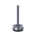 M8x70 Stainless steel levelling foot 40mm stainless base with anti-vibration rubber pad 350kg AISI 304/A2