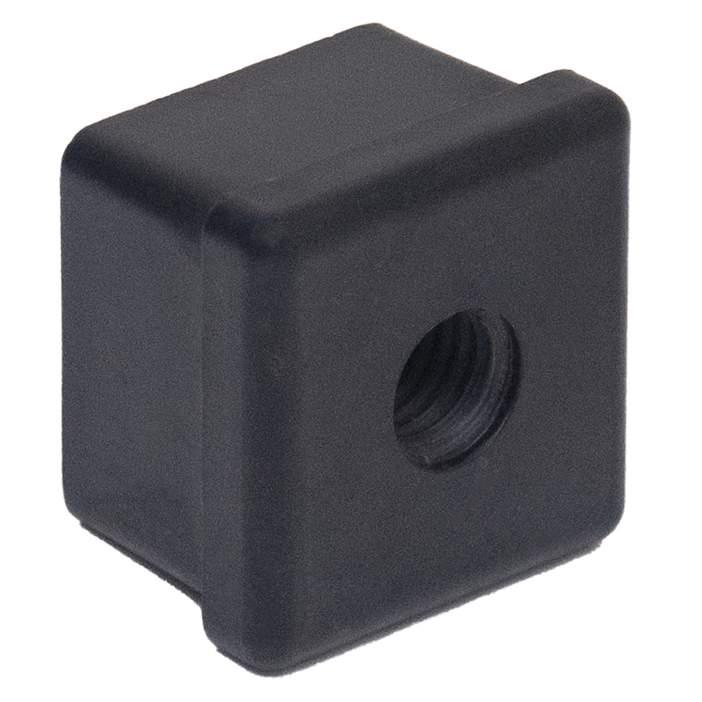 Plastic square threaded insert 30x30mm M10 (1.5) Plain sided