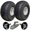 ATV Trailer Kit, 22x11.00-8 4pr P323 Knobby tyre, Hub/stub axle 35x35mm, Cast hitch, 310kg load capacity
