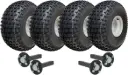 Twin axle ATV Trailer Kit, 22x11.00-8 4pr P323 Knobby tyre, Hub/stub axle 35x35mm, no hitch, 620kg load capacity