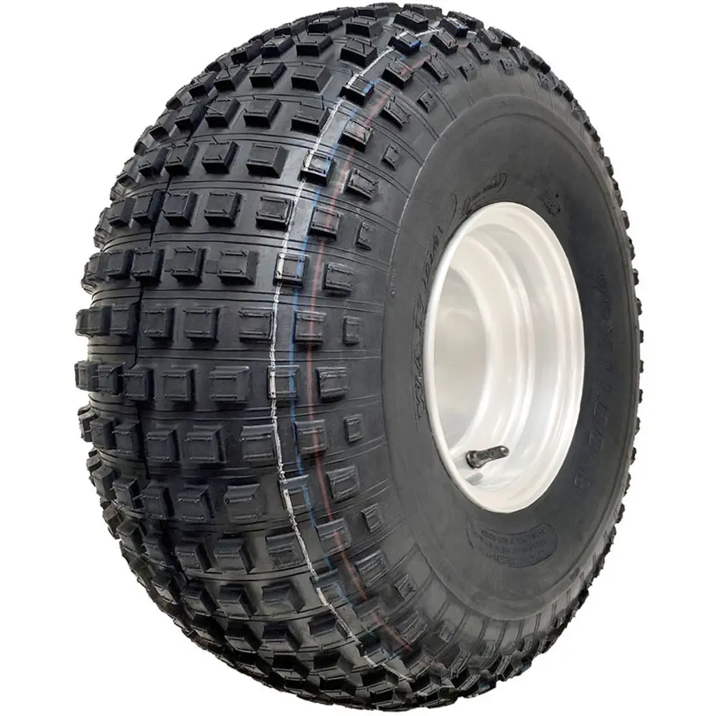 22x11.00-8 4ply Journey P323 KNOBBY WHEEL 4/4" White rim