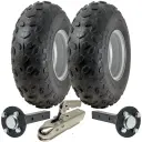 ATV Trailer Kit, 19x7.00-8 4pr P330 Quad tyre, Hub/stub axle 40x40mm, pressed hitch, 200kg load capacity