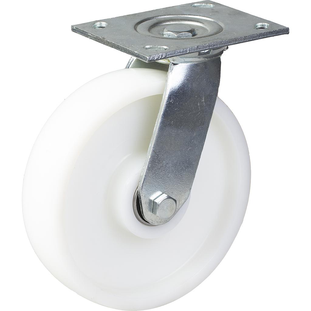 500 series 200mm swivel top plate 140x110mm castor with nylon ball bearing wheel 500kg