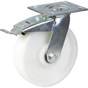 500 series 200mm swivel/brake top plate 140x110mm castor with nylon ball bearing wheel 500kg