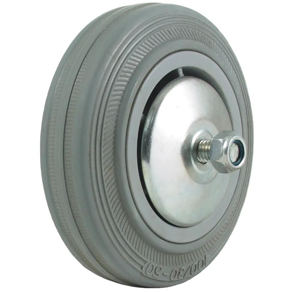 100mm Grey Cushion Rubber Roller bearing wheel