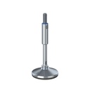M16x210 Stainless steel certified hygienic levelling foot 105mm stainless base with anti-vibration rubber pad 2200kg AISI 304/A2